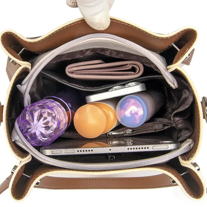 Genuine High Quality Leather Shoulder Crossbody Bags for Women Luxury Handbags Women Bag Large Capacity Soft Tote Messenger Bag.