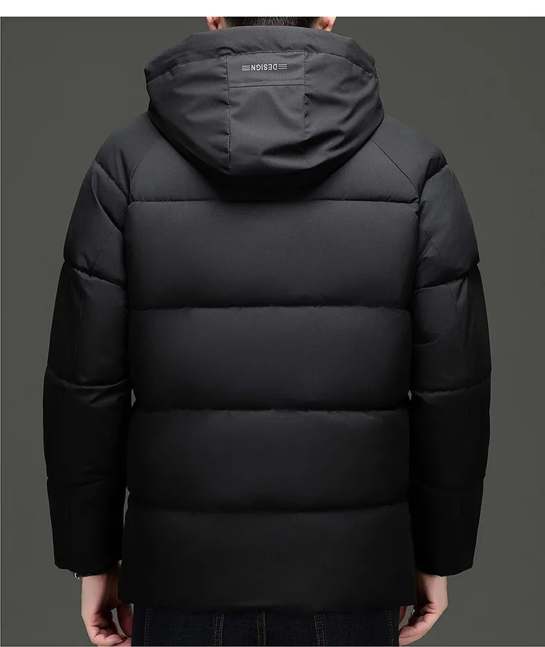 Top Grade Designer New Brand Men Parka Jacket Thick Casual Fashion Hooded Cropped Windbreaker Quilted Bubble Coats  Mens Clothes