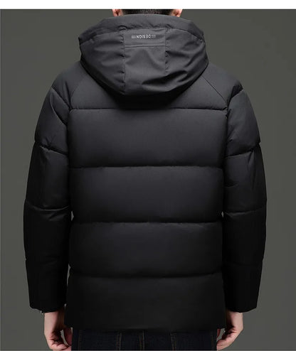 Top Grade Designer New Brand Men Parka Jacket Thick Casual Fashion Hooded Cropped Windbreaker Quilted Bubble Coats  Mens Clothes