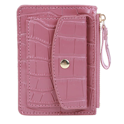 Women Fashion Short Wallet PU Leather Coin Card Holder Solid Color Casual Money Wallet Female Outdoor Bag.