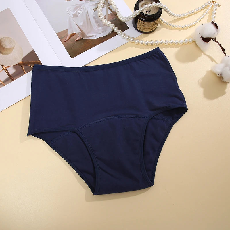 FINETOO Leak Proof Menstrual Panties Underwear Period Physiological Panty Women Waterproof Brief High Waist S-XL Female Lingerie