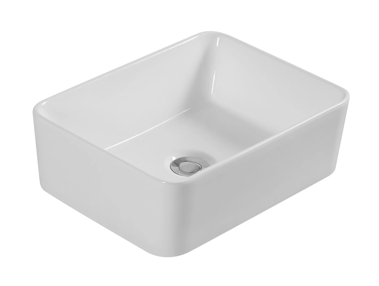 Rechteckiges Waschbecken, weißes Waschbecken, Arbeitsplatte, Keramik, Keramik, kleine Waschbecken, Schüssel, Arbeitsplatte, Waschtisch, Kunstbecken