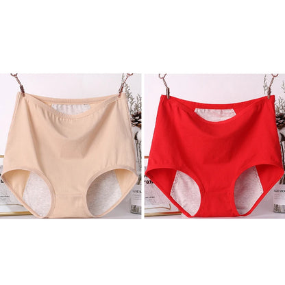 2pcs Girl Menstrual Panties Women's Physiological Briefs Ladies Period Leak Proof Panty High Waist Cotton Underwear.