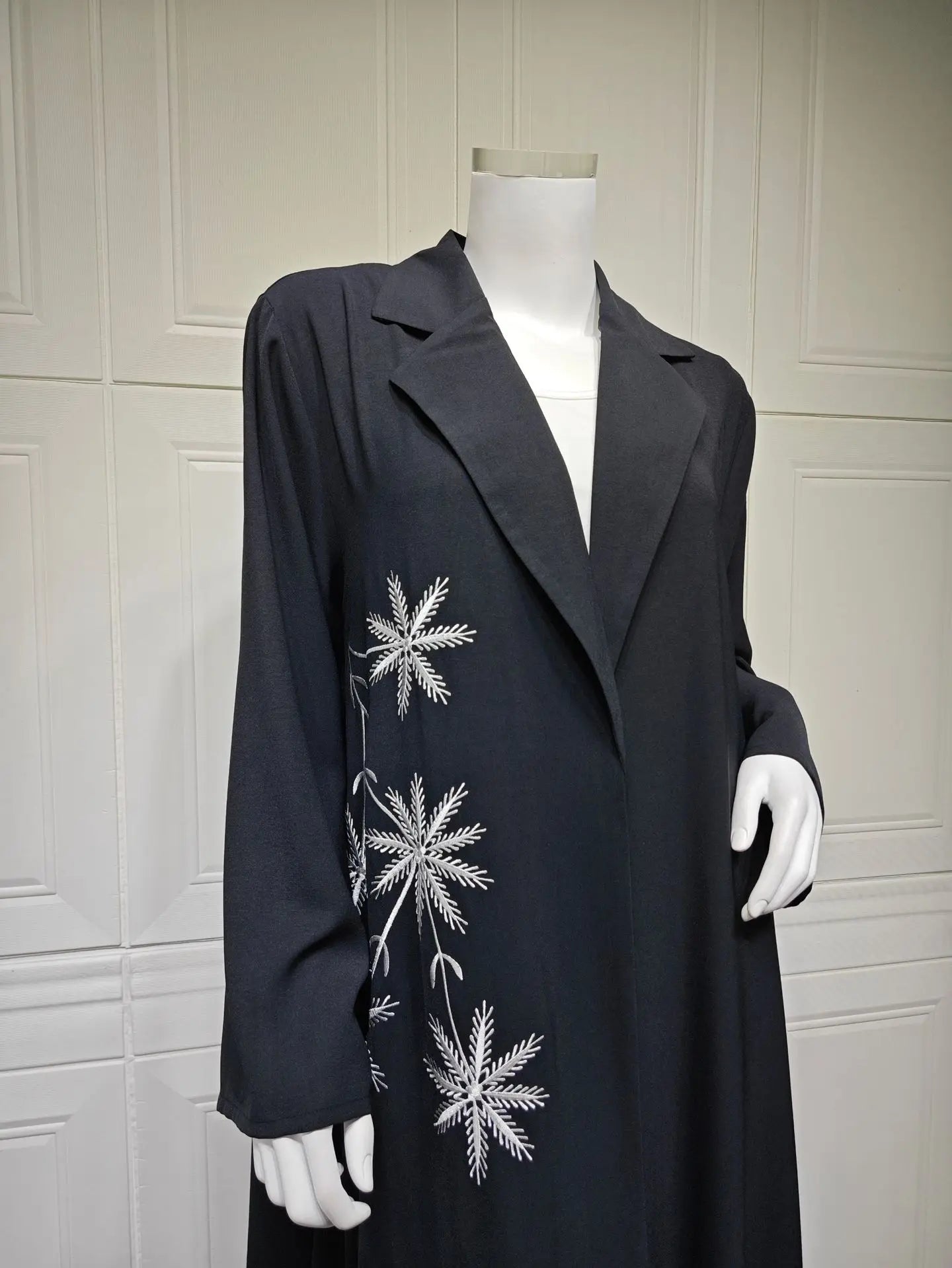 Ramadan Eid Black Open Muslim Dress Kimono Abaya Damen Dubai Luxury Islam Women Clothing Kebaya Kaftan Robe Femme Musulman Gown.