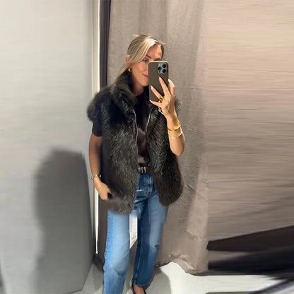 Chic Faux Pelz frauen Mäntel Elegante Revers Binden Gürtel Verdicken Volle Hülse Weibliche Jacken 2025, Herbst Winter Neue dame Streetwears