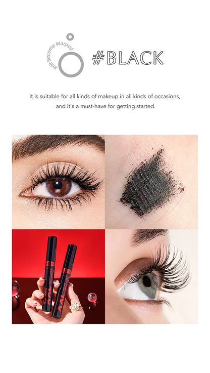 3D Mascara Waterproof Extra Volume Long -lasting Hyper-Curl Lengthening Eyelash Non-smudging Eyelashes Black Mascara Makeup.