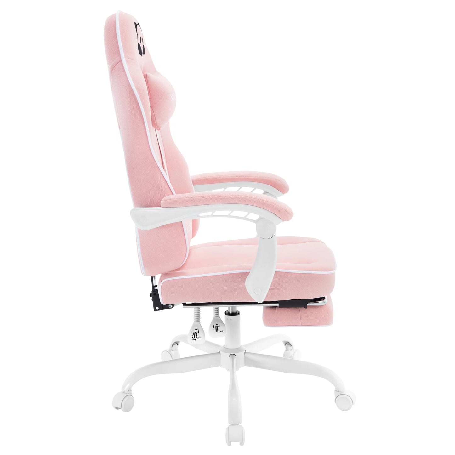 WOLTU Ergonomischer Gaming-Stuhl, Bürostuhl mit hoher Rückenlehne, Drehsessel mit Fußstütze und höhenverstellbarem Computerstuhl für die Lendenwirbelsäule