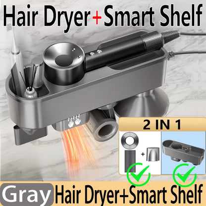 1600W Negative Ionic Hair Dryer For Dyson Hair Dryer Shelf 2 IN 1 Become Hand Dryer Whitout Drilling Hanger Household