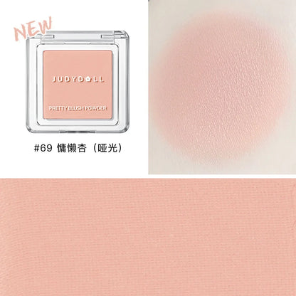 Judydoll Monochrome Blush Portable Silky Cream Multipurpose Blusher Eyeshadow Nude Natural Brighten Skin Tone Makeup Cosmetics