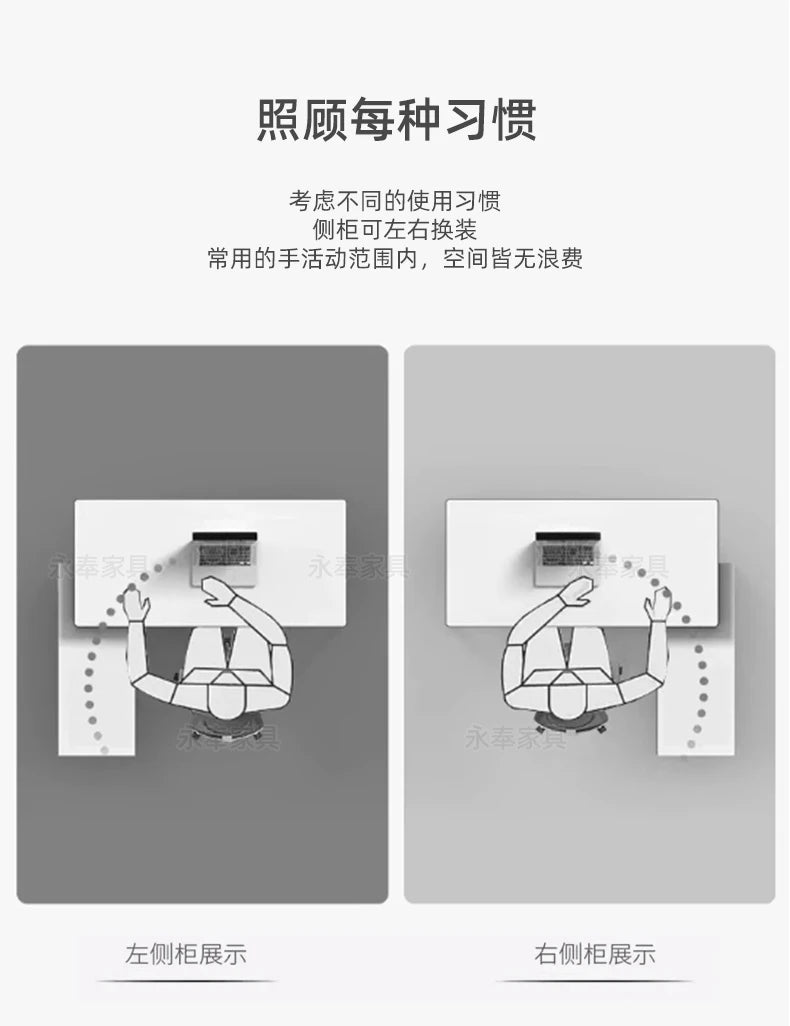 Nordischer minimalistischer Büroschreibtisch, moderner Luxus, Kreativität, Designer, L-förmiger Schreibtisch, fortschrittlicher Raum, Büromöbel, Arbeitstisch FYOD