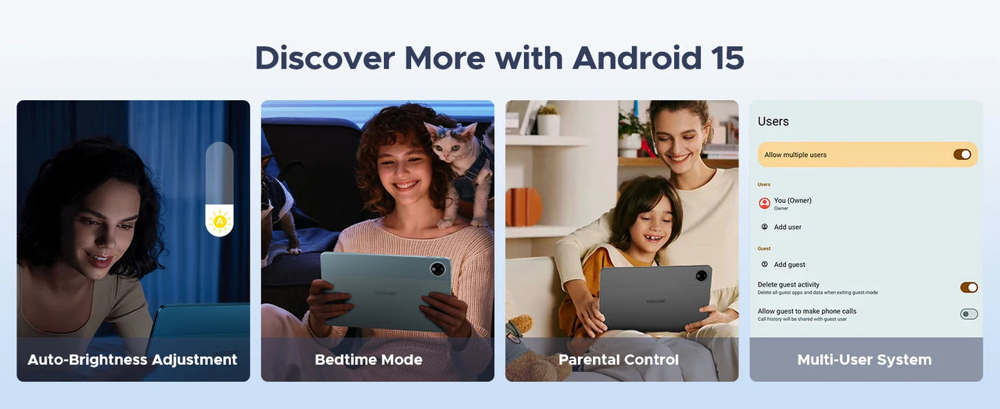 DOOGEE V Pad 2 In 1 5G Tablet 12" Screen Dimensity 7050 Android 15 32GB RAM (8+24) 256GB ROM8800mAh Battery Ultra-thin Smart Pad