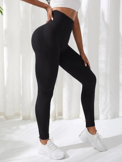 Women Pants Gym Yoga Seamless Sports Clothes Stretchy High Waist Athletic Exercise Fitness Leggings.