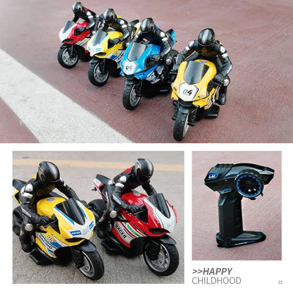 1/ 10 2.4G High Speed Remote Control RC Stunt Motorbike  drift Car 30mins Drive Racing Motorbike RC Motorcycle Toy model.