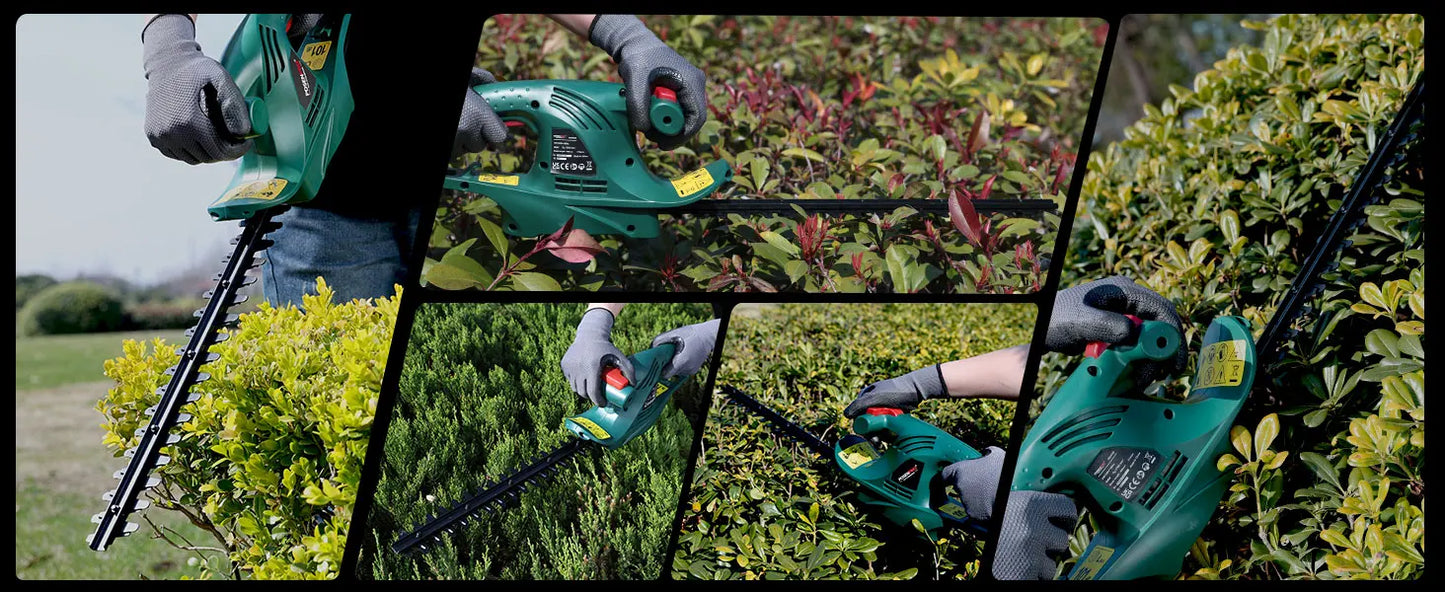 Kabelgebundener elektrischer Heckenschere 450 W, elektrischer Heckenschere, 450 mm Diamantschneidmesser, 16 mm Zahnöffnung