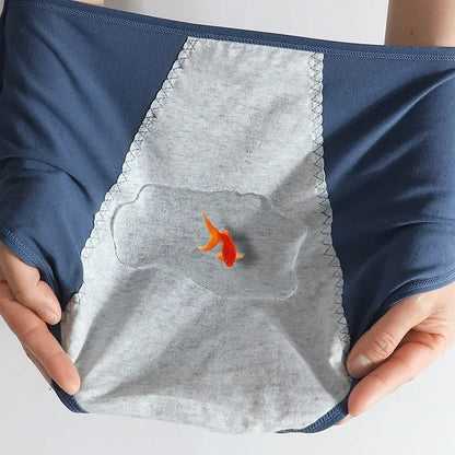 High Waist Menstrual Women's Panties Widen Period Pants Leak Proof Physiological Underwear Cotton Female Briefs Plus Sizes L-4XL.