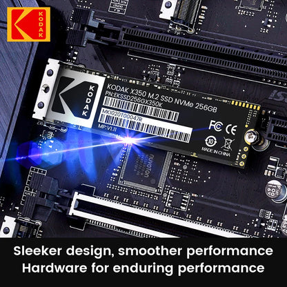 KODAK M.2 NVME SSD Gen3X4 PCIE3.0 M2 2280 Internal Solid State Hard Drive Read Speed Up to 2500MB/s for Gaming Laptop Desktop.