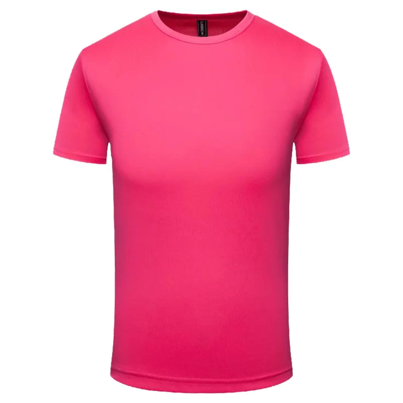 Summer Quick-drying T-shirt Custom Logo Breathable Sports Top Embroidery Personalized Logo Team Activity T-shirt Print Pattern.