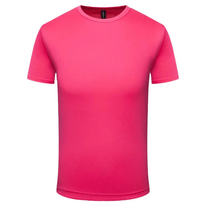 Summer Quick-drying T-shirt Custom Logo Breathable Sports Top Embroidery Personalized Logo Team Activity T-shirt Print Pattern.