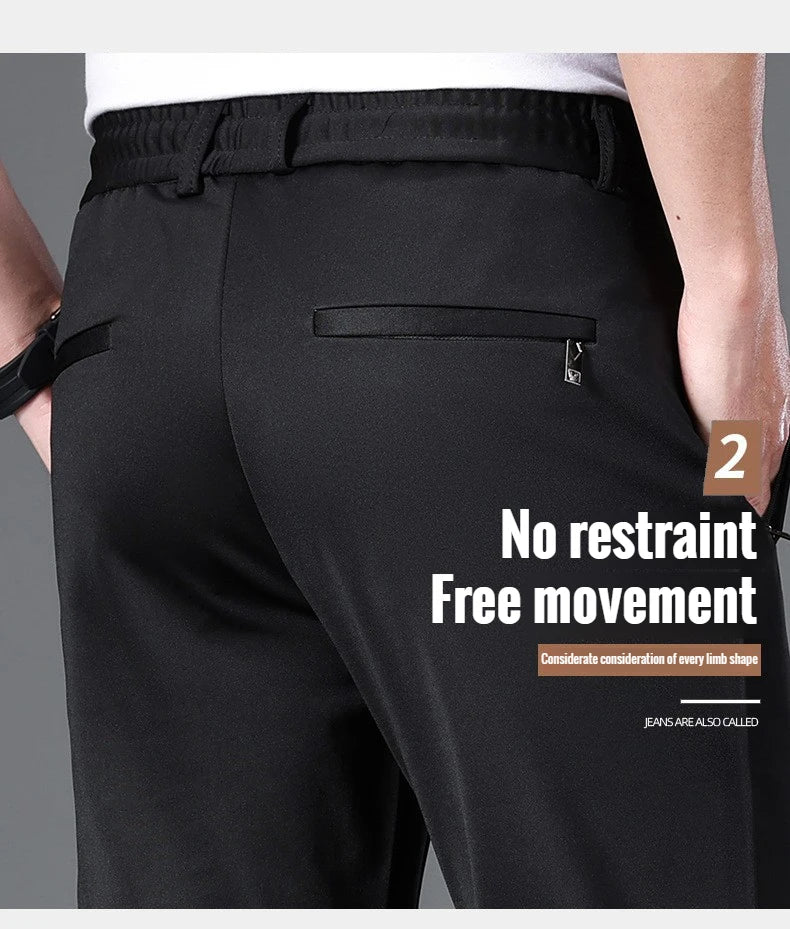 Big Size 10XL Winter Pants Men Fleece Lined Elastic Waist Strtch Trousers Male Thick Warm Straight Business Work Wear Plus Large.