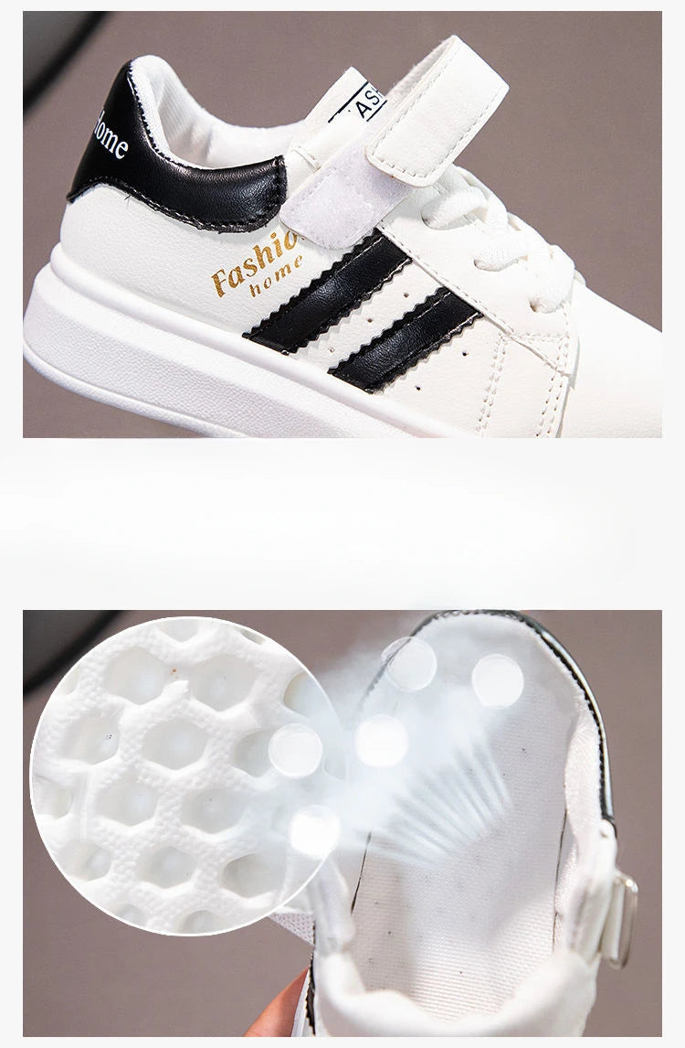 Children's Sports Shoes Non-slip New Tennis Shoes for Girls Fashion Boys Versatile Kids Causal School Running Sneakers Hook Loop.