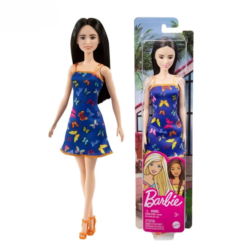 Original Barbie Fashionistas Dolls Multiple Body Shapes Skin Tones 1/6 Dress Up Accessories Kids Toys for Girls Trends Clothes.