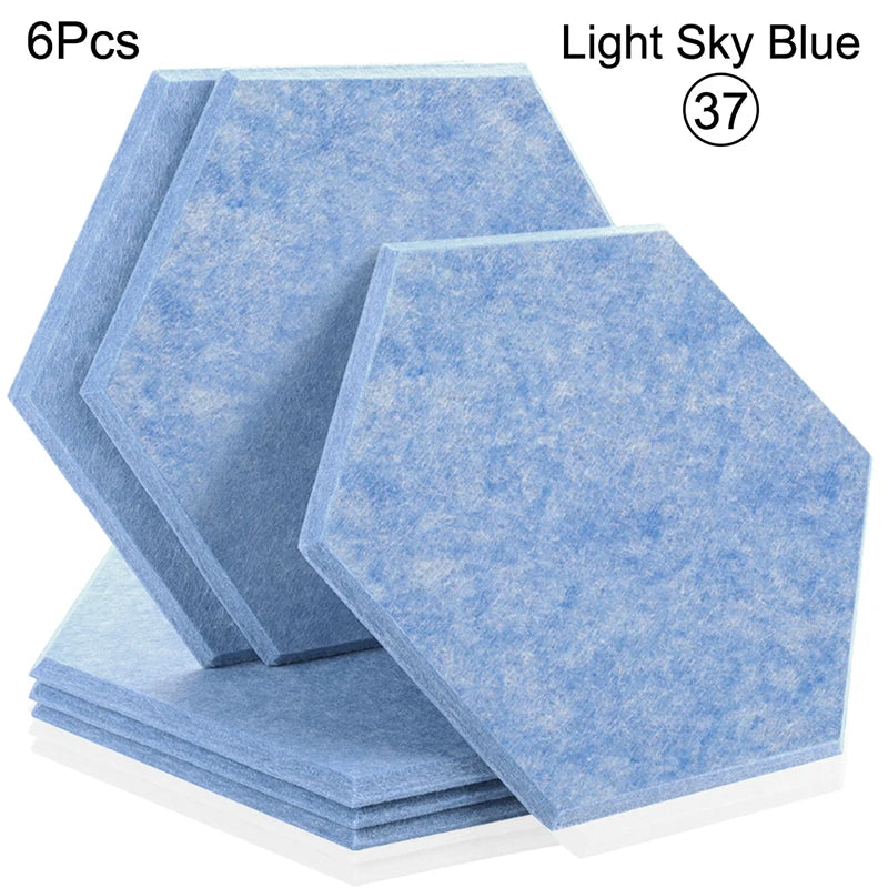 Sound Absorbing Wall Panels Hexagon 6 Pcs Bedroom Acoustic Insulation Sound-absorbing Panels Decor Acoustic Absorption Panel