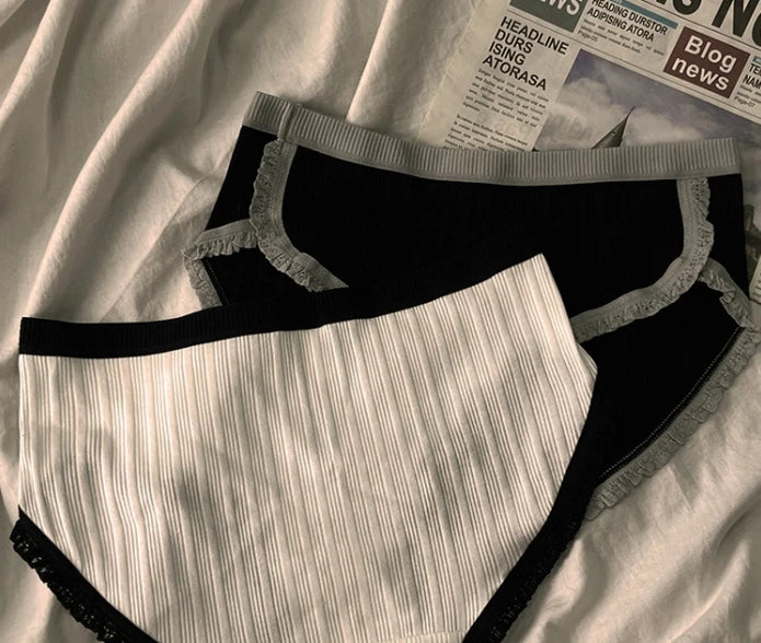 3Pcs/Set Cotton Panties Mid-Waist Women's Underwear Female Breathable Underpants Girls Solid Color Briefs Short Sexy Lingerie.