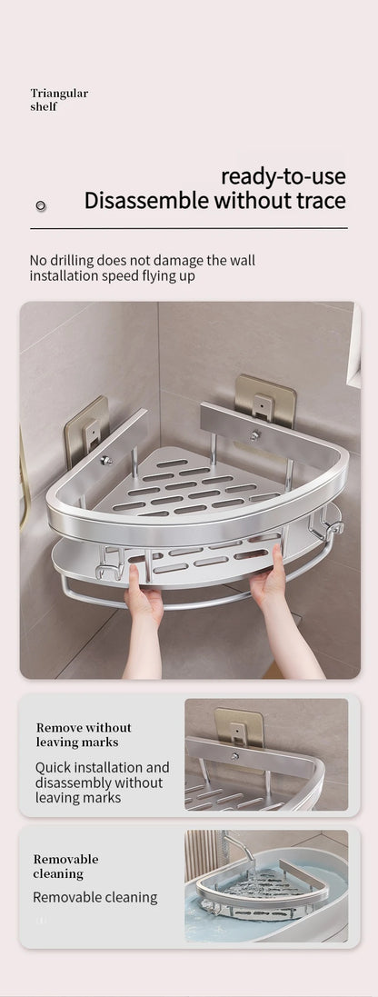 Yun jie ya Free Punch Bad Lager regal Kleiderbügel WC Eck regal Veranstalter Wand Dusch regal Wohn accessoires