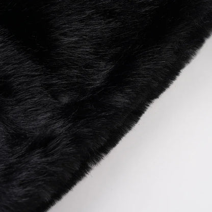 2025 Fall Winter Women Fashion Faux Fur Bodycon Mini Skirts All Matching Basic Casual Streetwear Bottoms Furry Skirt Clubwear.