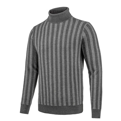 VOBOOM Men's Casual Slim Fit Basic Tops Knitted Lightweight Crewneck Twist Sweaters Turtleneck Pullover Sweater