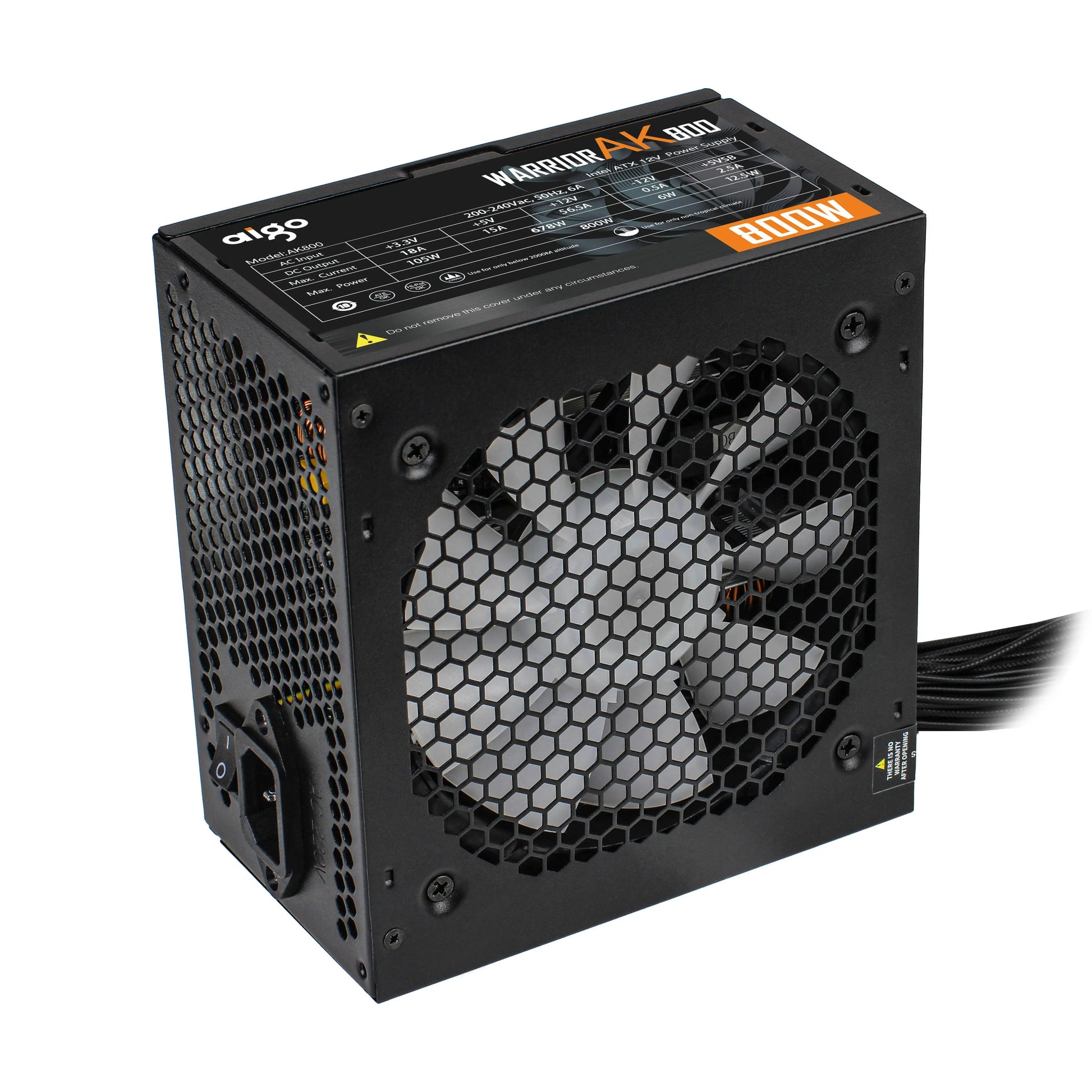 Aigo AK PC PSU Power Supply Unit 500W 600W 700W 800W 1000W Gaming 120mm RGB Fan 220V ATX Desktop computer Power Supply for BTC.