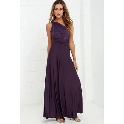 Sexy Frauen Multi way Wrap Cabrio Boho Maxi Club rotes Kleid Verband langes Kleid Party Brautjungfern Unendlichkeit Robe Longue Femme