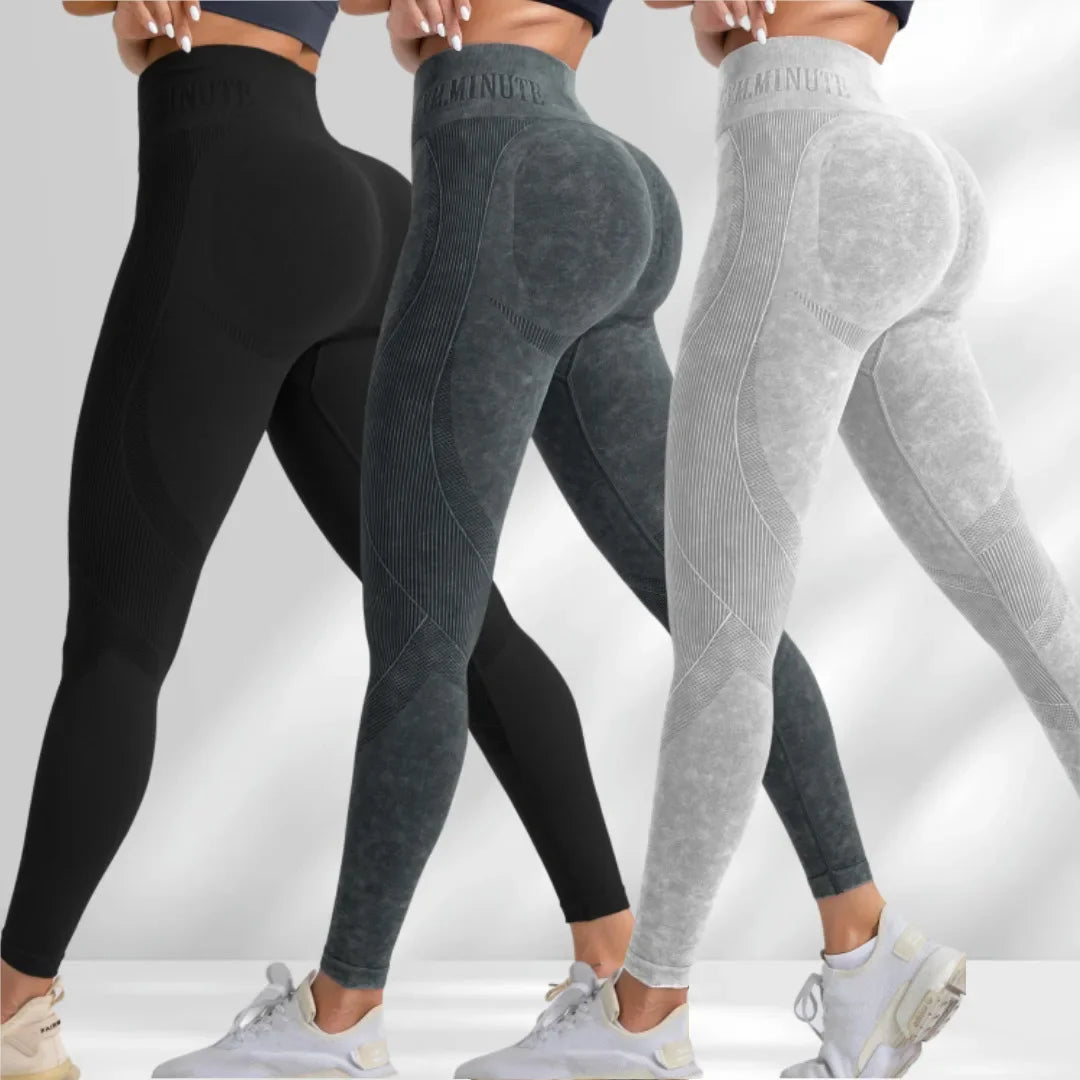 Women Seamless Gym High Waist Yoga Pants Hip Lifting Outdoor Sports Tight Waist Letter Sand Washed Pants Exercise Yoga Leggings.