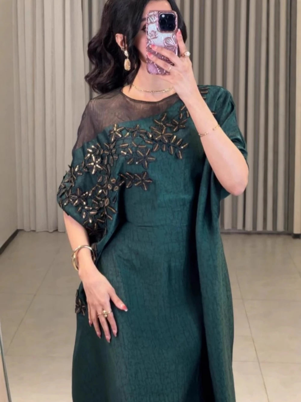 Charming Muslim O Neck Evening Dress Classy Embroidery Kaftan Straight Hot Sale Women Prom Gown Gorgeous Cocktail Arabic Wear.