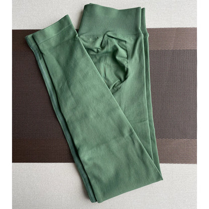 TKITK Leggings Women Seamless Sports Yoga Pants Low Ribbed Band Gym clothes Fitness Workout wear Scrunch Bum Tights