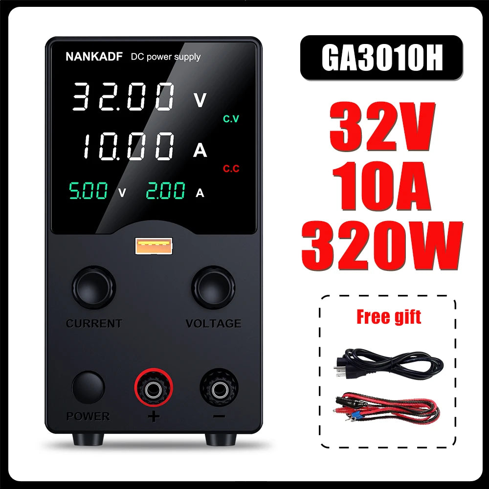 NANKADF DC laboratory power supply 30V 10A bench power supply encoder regulates voltage and current Dual input voltage 220V/110V