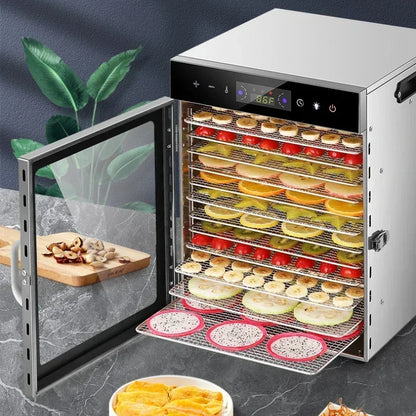 Food Dehydrator Home Fruit Digital Temperature Air Dryer Vegetable  Meat Medicinal Materials Smart Commercial Food Dehydrator.
