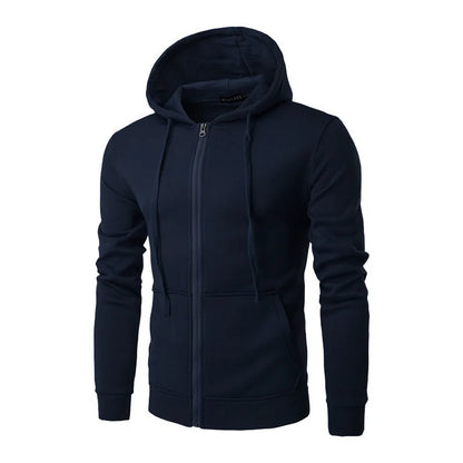 Autumn Men Sweatshirts Long Sleeve Jacket Hoodie Zipper Closure Jacket Male Hoodies Sweatshirt Slim Fit Male Clothing.