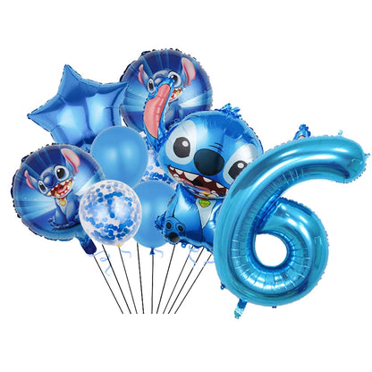 Disney Stitch Geburtstagsparty-Luftballons, Lilo & Stitch-Ballon-Sets, Babyparty für Kinder, Geburtstagsparty-Dekorationen, Zubehör, Geschenke