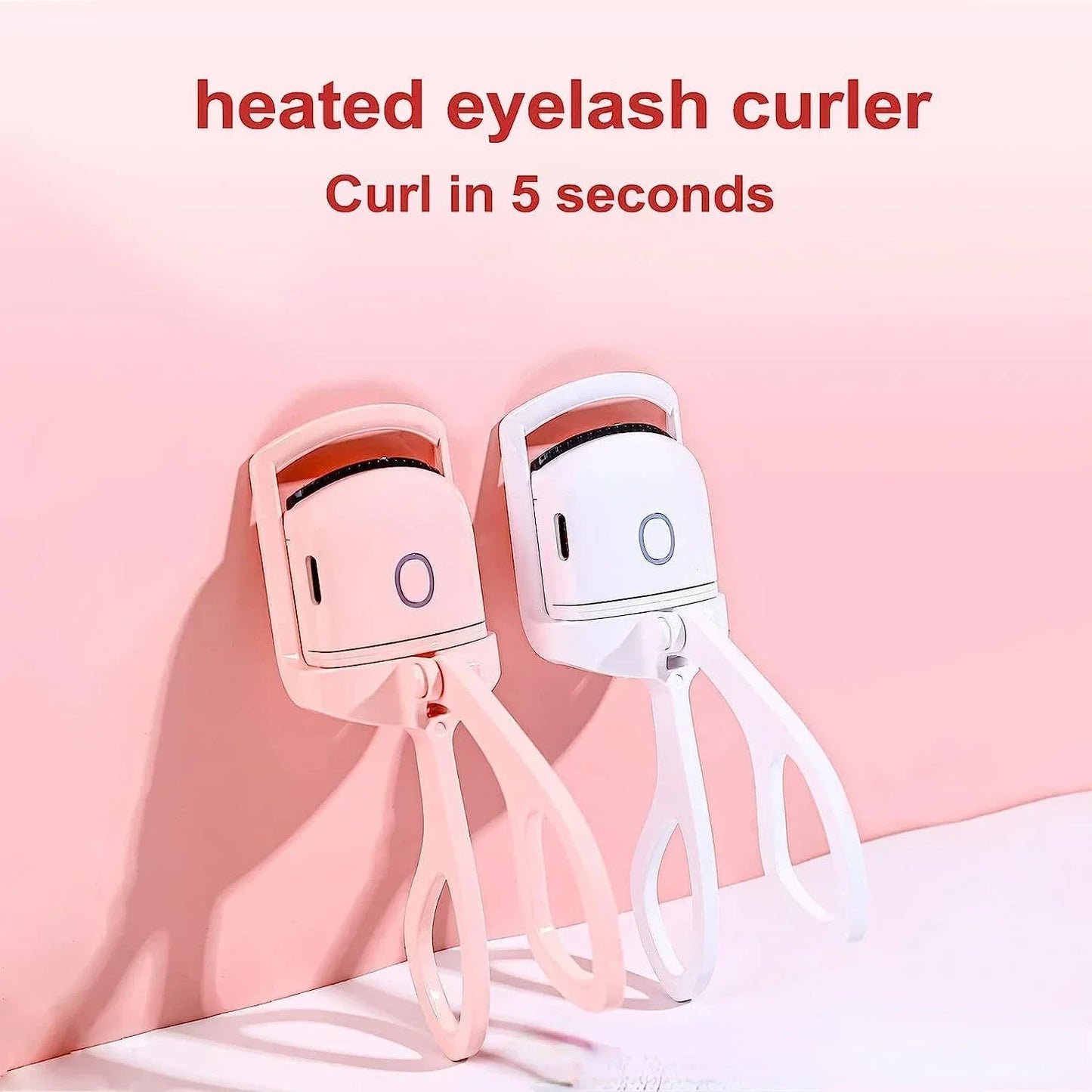 Electric Eyelash Curler USB Rechargeable Quick Heat Portable Fast Forming Long Enduring Curl for Eyes.
