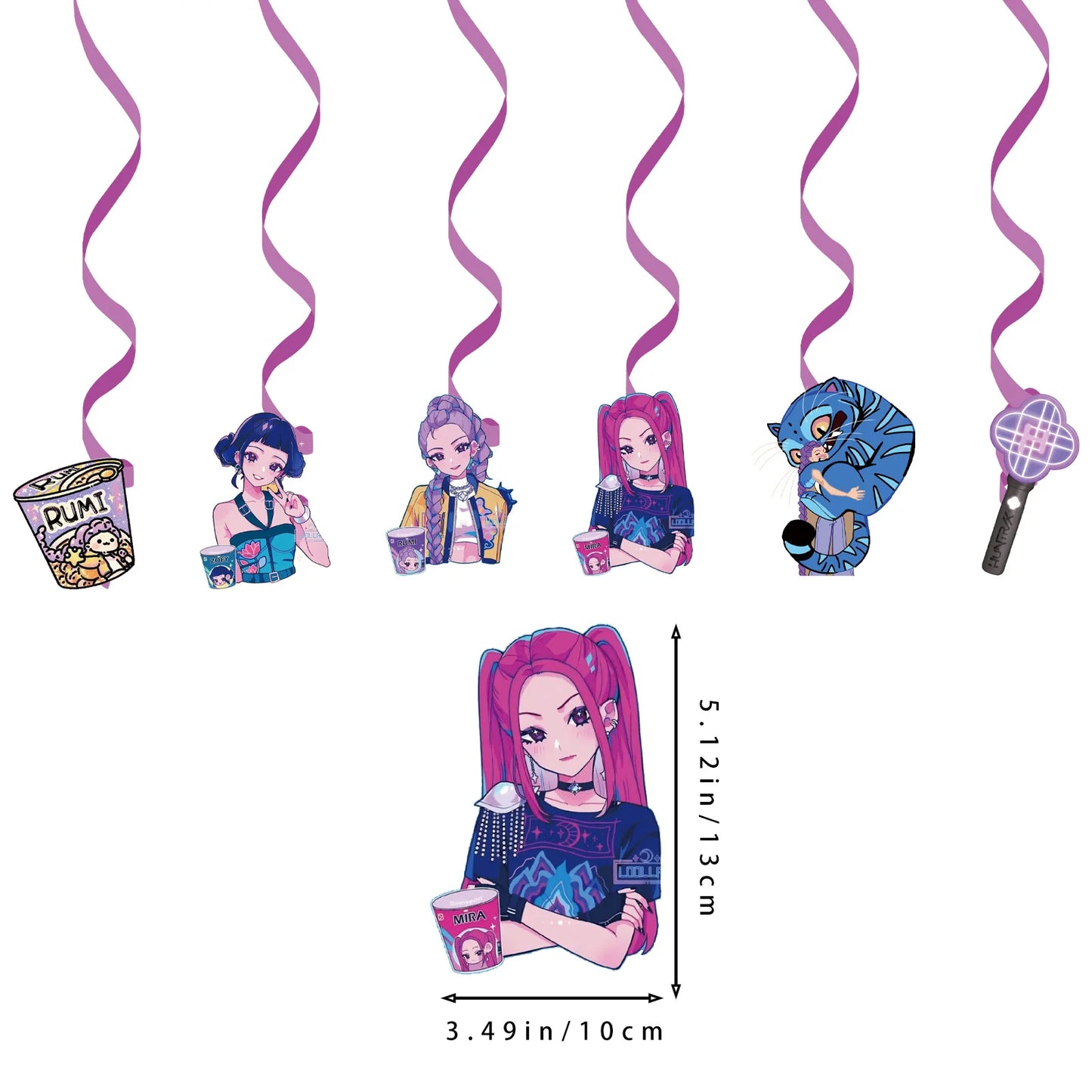 K Pop Dämonenjäger Party Ballon Kind Mädchen Alles Gute zum Geburtstag Party Dekoration Set 1-9. Nummer Ballon Banner Hintergrund Babyparty.