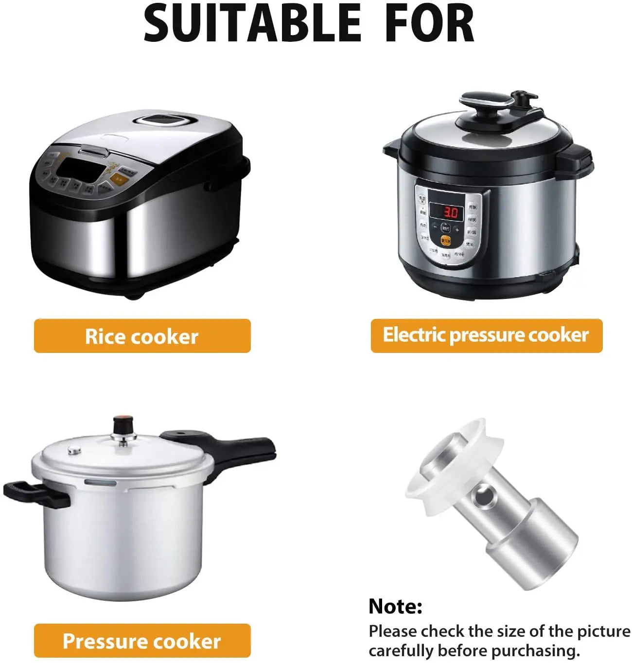 2Pcs Floater 10Pcs Sealer Replacement Float Valve Universal Steam Valve for Pressure Cookers XL YBD60-100 PPC780 PPC770 PPC790.