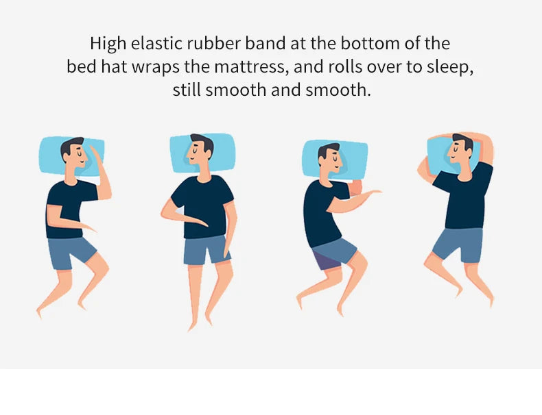 Waterproof Fitted Bed Sheet With 360 Elastic Band Mattress protector Cover Bedspreads for Single Double King Queen Size Bedsheet.