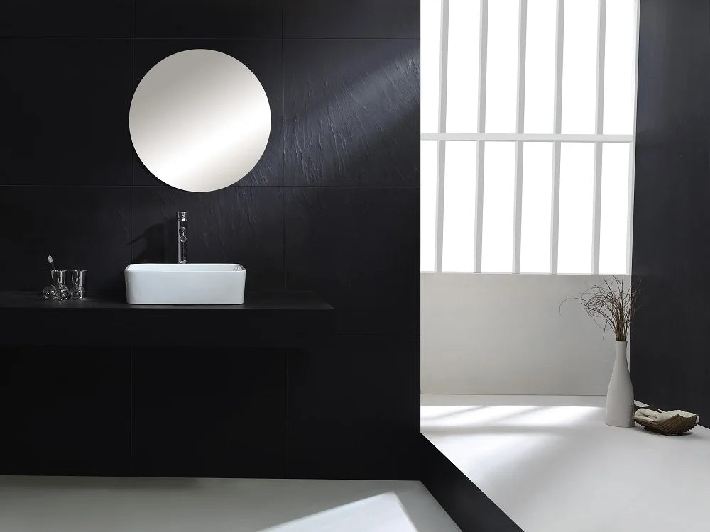 Rechteckiges Waschbecken, weißes Waschbecken, Arbeitsplatte, Keramik, Keramik, kleine Waschbecken, Schüssel, Arbeitsplatte, Waschtisch, Kunstbecken