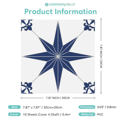 1pc/10pcs Floor Tile Sticker Self Adhesive Floor Sticker Vinyl Non-slip Floor Tile Sticker Wall Sticker Waterproof 20cm x 20cm