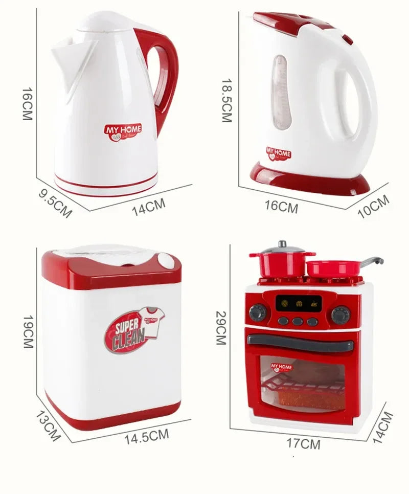 Kitchen Appliances Toys Toy Kitchen Set for Kids Play Kitchen Doll House Accessories Blender Coffee Maker Machine Mixer Toaster