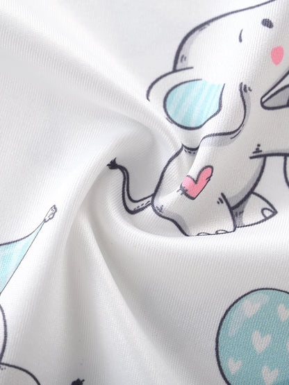 Unisex-Body für Neugeborene + Mütze + Hose, 3-teiliger Anzug für Jungen und Mädchen, niedlicher bedruckter einteiliger Strampler mit Rundhalsausschnitt für alle Jahreszeiten.