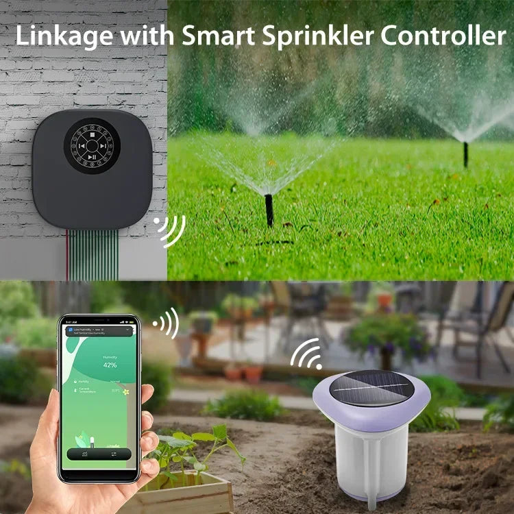 Tuya Smart ZigBee Solar Boden Sensor Temperatur und Feuchtigkeit Meter Thermo Hygrometer Home Garten Automatisierung Bewässerung Detektor.