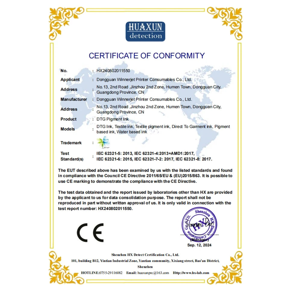 Winnerjet GTX ink bag 700ml High quality DTG Textile ink For Brother GTX-422 GTX-423 GTX-425 GTX-600 GTX PRO GTX Brother printer.