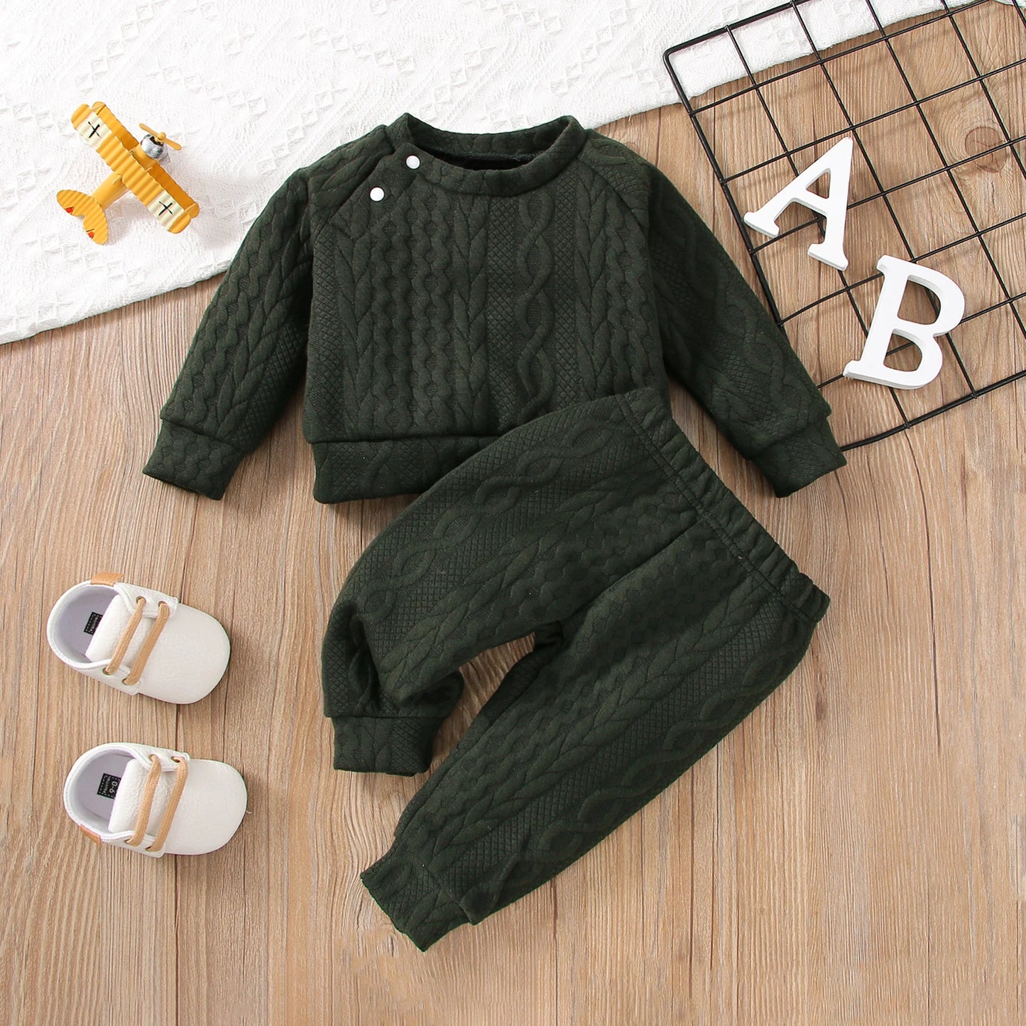 7 farben Neugeborenen Baby Mädchen Jungen Kleidung Set Einfarbig Lange Ärmel Top + Hosen 2PCS Outfits Freizeit Sport herbst & Winter Kostüm.